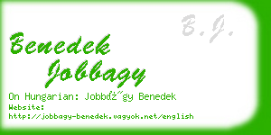 benedek jobbagy business card